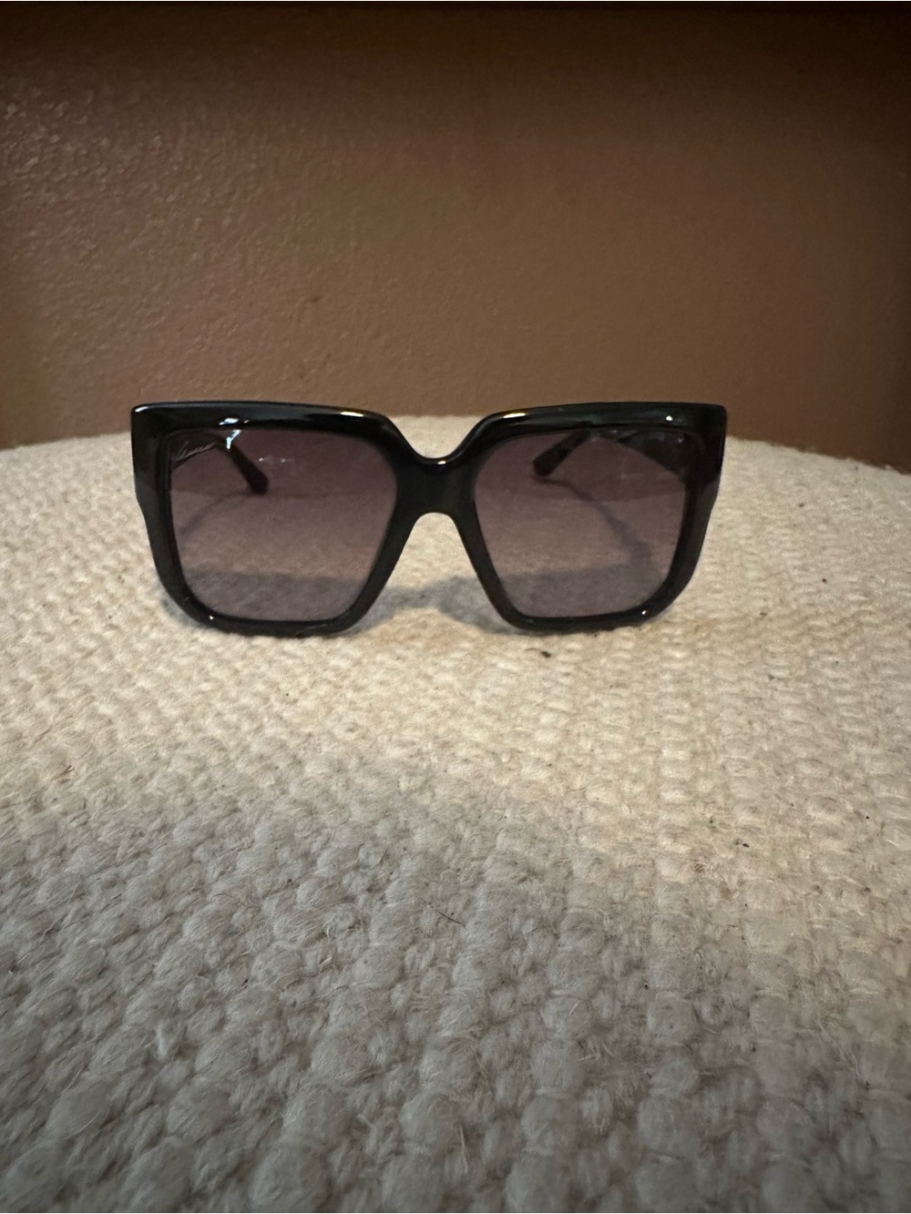 Gucci Oversized Square Black Sunglasses with Gradient Lenses